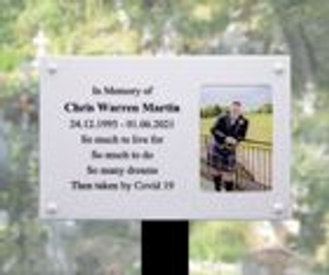Marble Effect Memorial Photo Plaque