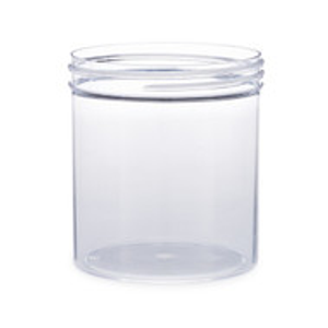 16 oz Clear PS Plastic Straight Sided Jars (Cap Not Included) - 28017A-B