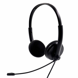 Office Computer Headset USB and 3.5mm with Built-in Microphone Black