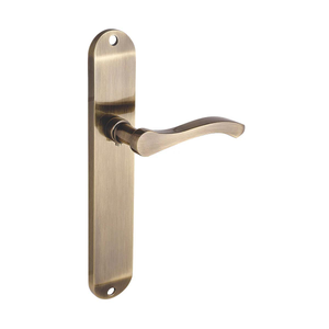 Capri Lever Long Backplate Latch Door Handle - Antique Brass - Internal - Pair - Designer Levers