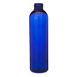 8 oz Blue PET Plastic Narrow Mouth Bullet Bottles (Cap Not Included) - 34508BL-B