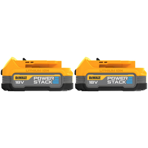 Dewalt DCBP034 18V XR 1.7Ah Compact Powerstack Battery - Twin Pack