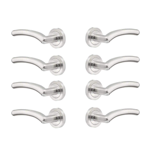 Medusa Lever On Rose Door Handle Pack - Chrome - Set of 4 Pairs