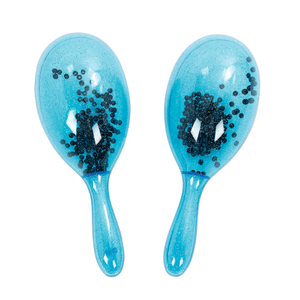PERCUSSION Plus Transparent Maracas - Blue Sparkle