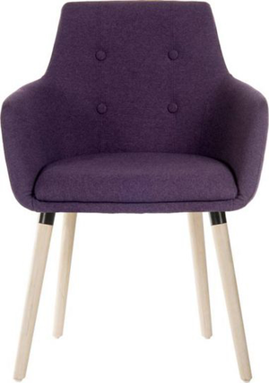 Upholstered Reception Chair - Purple