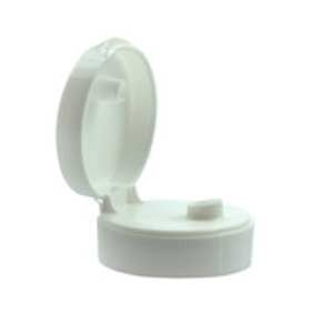 38-400 White PP Low Profile Flip Top Caps - 6030W