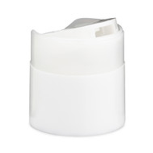 24-410 White PP Plastic Locking Disc Top Cap - 6037C30