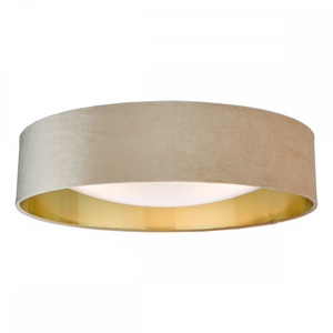 NYS4801 Nysa 3 Light Flush Velvet Taupe Shade 60Cm