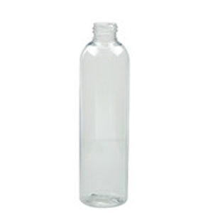 8 oz Clear PET Plastic Narrow Mouth Bullet Bottles (Cap Not Included) - 34508-B