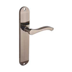 Capri Lever Long Backplate Latch Door Handle - Black Nickel - Internal - Pair - Designer Levers
