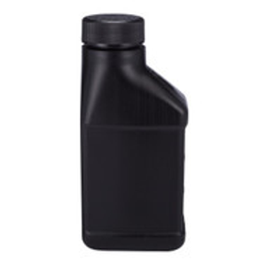 4 oz Black HDPE Plastic EZ-Pour Graduated Bottles (Black Screw Top Cap) - 4603B29