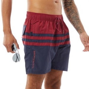 Crosshatch Mens Cranfound Swim Shorts Red