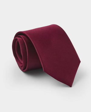 Burgundy Fine Twill Silk Tie