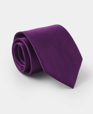Purple Fine Twill Silk Tie