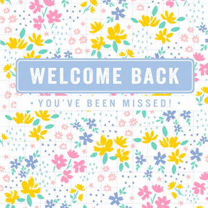 Claire Nicholson Floral Missed You Typographic Card