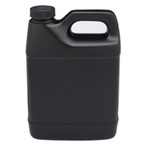 32 oz Black HDPE Plastic F-Style Containers - 3132B84