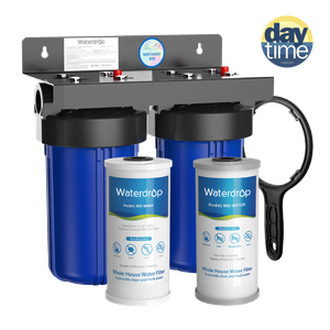 Waterdrop 2-Stage Whole House Water Filter System Reduce Iron&Manganese