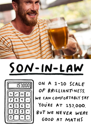 Son In Law Scale Of 1-10 Photo Upload Birthday Card