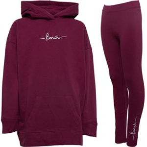 Bench Girls Hoodie And Leggings Set Berry
