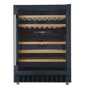 46 Bottle Black Dual Temperature Zone Wine Cooler