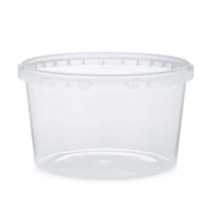 48 oz Clear PP Plastic Round Snap-Lock Containers - 2332T19-B
