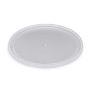 6.6" Clear PP Plastic Round Tamper-Evident Snap-Lock Lids - 2332C07