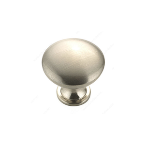 Contemporary Round Metal Drawer Knob - Chrome