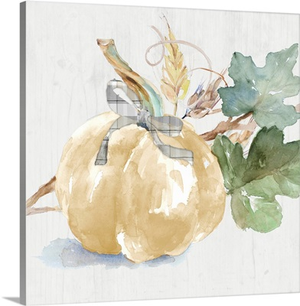 Pumpkin With Fall Foliage II