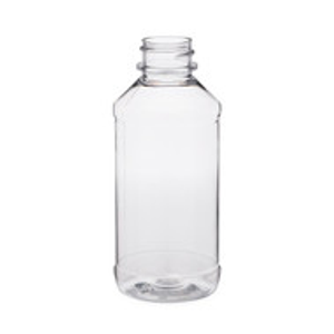 16 oz Clear PET Plastic Modern Round Bottles (Cap Not Included) - 3421B10-BCLR