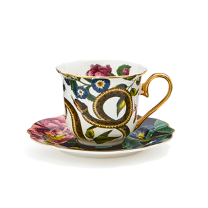 Spode Black & Snake Tea Cup and Saucer
