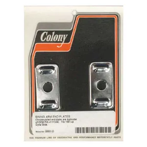 Colony, Dyna Axle Adjuster Kit (End Caps Only) In Chrome For 1993-2005 Dyna Models (2001-2)