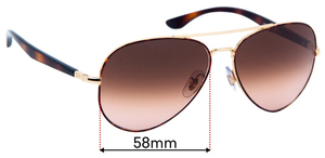 Sunglass Fix Replacement Lenses for Ray-Ban RB3675 - 58mm Wide