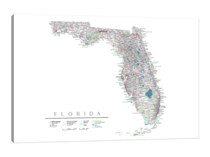 Detailed Map Of Florida, USA