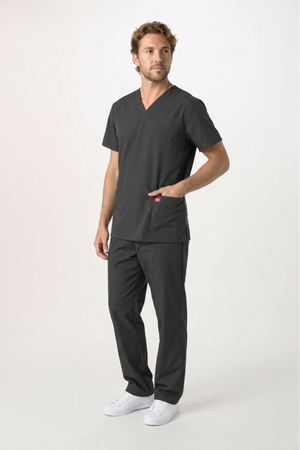 Dickies Medical Unisex Scrub Top and Trouser Set, Pewter