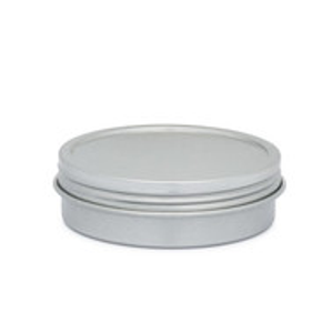 2 oz Silver Seamless Screw Top Tins - 6218T08