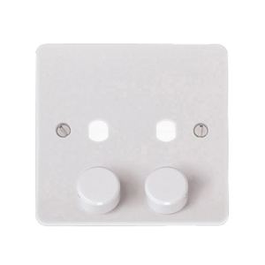 Click CMA146PL Mode 1 Gang 2 Aperture Dimmer Plate and Knob White