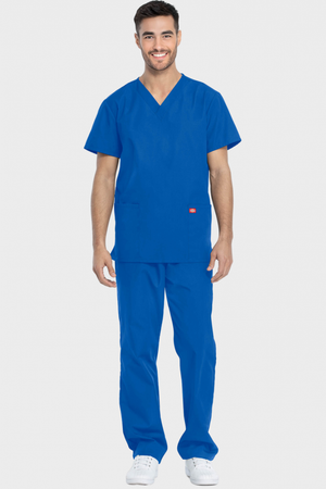 Dickies Medical Unisex Scrub Top and Trouser Set, Royal Blue