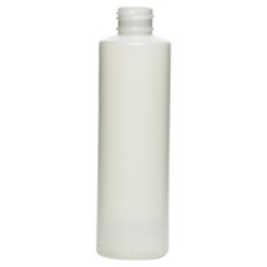 6 oz Natural HDPE Plastic Cylinder Bottles (Cap Not Included) - 3560B11-BNAT