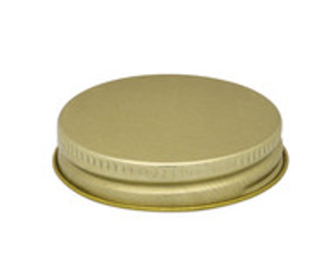 48-400 Gold Metal Threaded Caps (Plastisol Liner) - X48-400GM