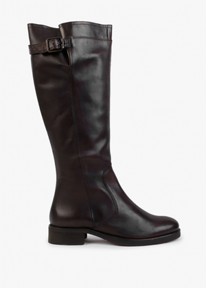 Brown Leather Knee High Boots