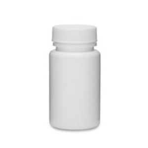 2 oz White HDPE Wide Mouth Packer Bottles (White Screw Top Cap) - 36102