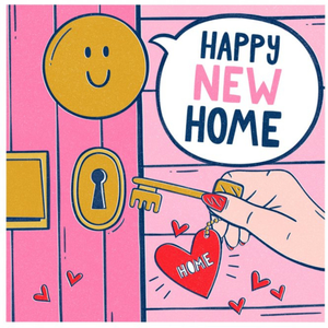 Moonpig Designers Damien Barlow Illustrated Happy New Home Card