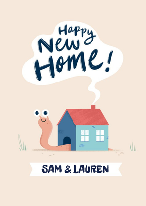Illustrated Snail Happy New Home Card