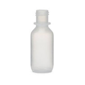 0.5 oz Natural LDPE Plastic Boston Round Bottles (Cap Not Included) - 35000-B