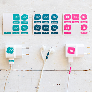Name or initials stickers to label small objects