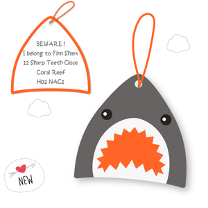 Personalised luggage, bag tag. Name label for school bags, luggage. Add your name and contact details - large choice of designs
