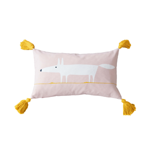 Mr Fox Cushion 50cm x 30cm, Milkshake