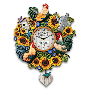 Country Heart Wall Clock