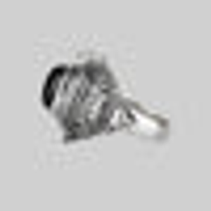 SAROS. Silver Poison Trinket Ring - Onyx