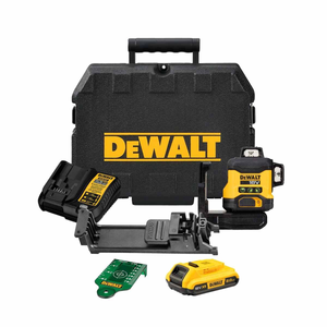 DeWalt DCLE34031D1-GB 18V XR 3x 360° Compact Green Laser Kit with 1x 2.0Ah Battery
